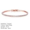 Women's Gold-Plated Zircon Tennis Bracelet - Full Diamond Design, Model S5650