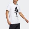 T Shirts Men's White Crew Neck Moderate Straight Fit GN7343