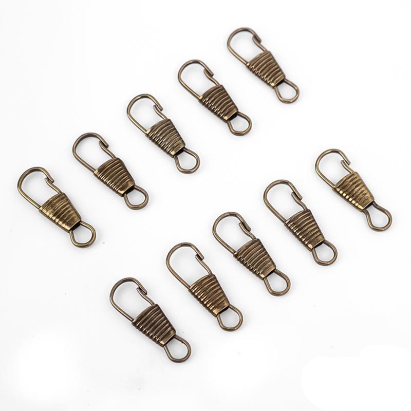 10Pcs Zipper Slider Metal Small Clasp Repair Kit Replacement for Broken Buckles Zippers Puller Head Suitcase Zipper Pull Tab