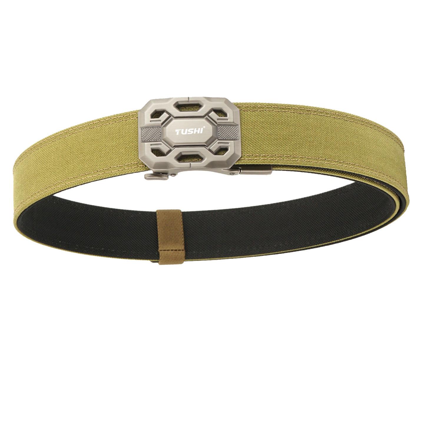 

3.8 Thickened Hanging Double-layer Nylon Cloth Belt All-matching Casual Outdoor Trousers Automatic Buckle Men s 120cm