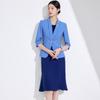 Women's Black Petite Collarless Blazer Dress Two-Piece Set - 2025 Spring/Autumn Collection