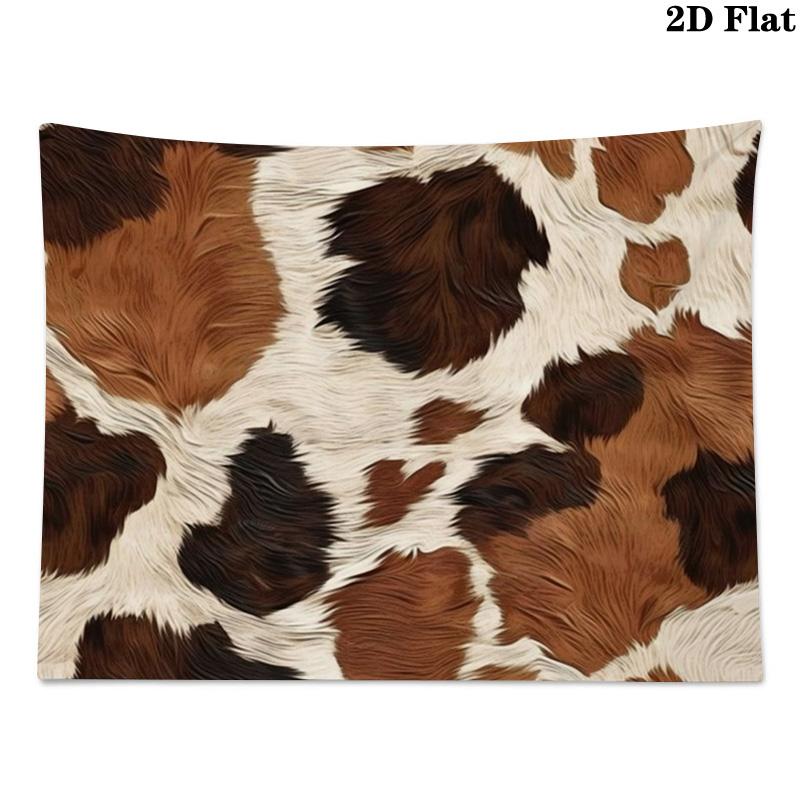 Cow Leopard Pattern Wall Tapestry Aesthetic Wall Hanging Printed Fabric Blanket Decorative Tapestries for Bedroom Living Room Home Decor