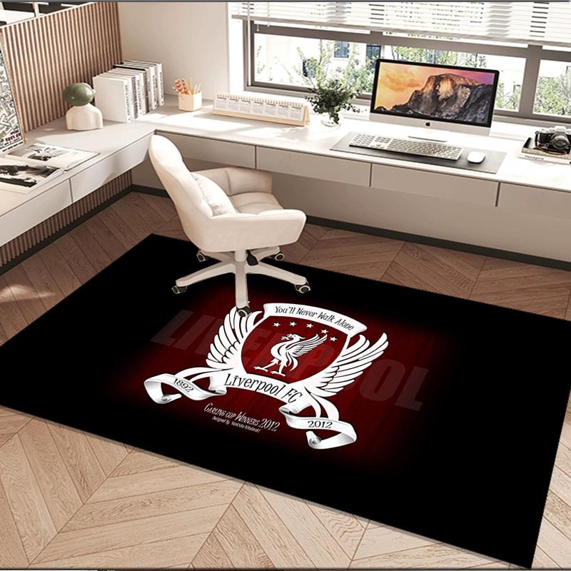 1PC rug Football Liverpool Crest Carpet, Chair Rug,Area Rug for Office Bedroom living rooms bedroom, Doormat decor Christmas fan gifts