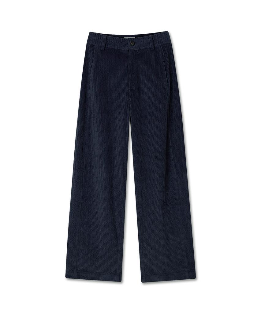 Michikoleondeonkosino Curved Corduroy Pants Deep Navy