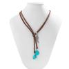 Ethnic Wind Turquoise Double Layer Korean Velvet Collarbone Chain Choker Sweet Cool Simple Necklace Female Jewellery