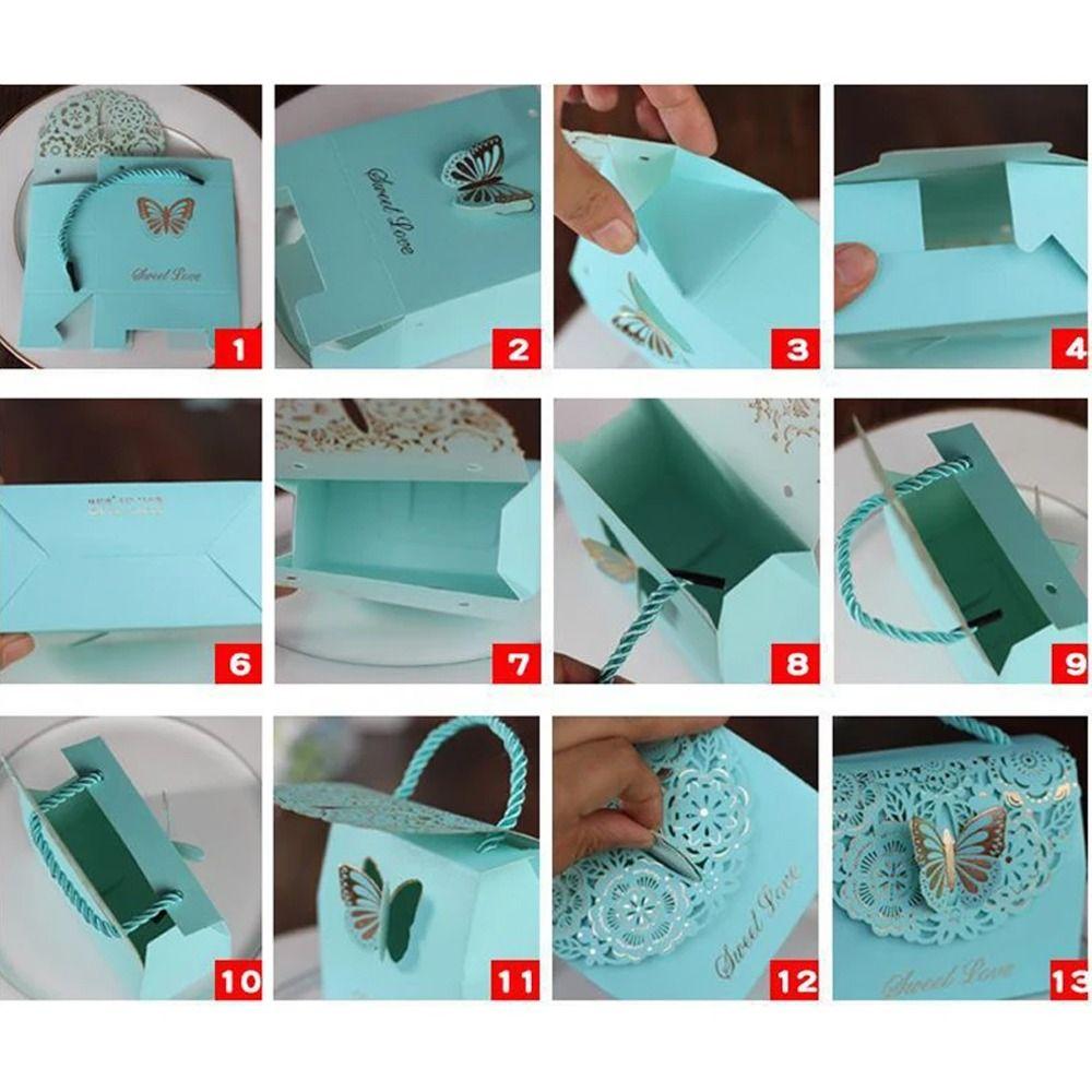 Multicolor Cutout Butterfly Candy Box Paper Box Wedding Gift Packaging Box  Birthday Party Gift