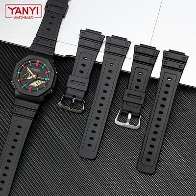 Plast klockarmband för casio G-Shock DW-6900/DW9600/DW5600/GW-M5610 GA-2100/2110 DW-5000 GW-B5600 DW5025 5035 klockarmband 16mm