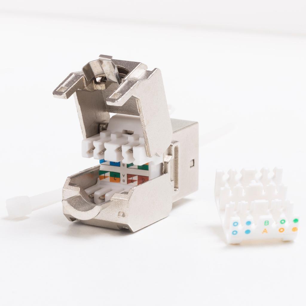 Moduł keystone Jack RJ45 kat. 5e FTP, beznarzędziowy Netrack