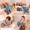 Soft And Cuddly Animal Plush Toy Pillow For Girls Raccoon, Fox, Sloth, Crocodile