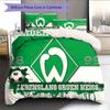 Set Copripiumino Trapuntato con Logo Werder Federa Decorazione per la Casa Regalo di Compleanno (1 * copripiumino + 2 * federa, senza nucleo)