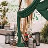 Dark Green Chiffon Wedding Arch Draping Fabric Sheer Curtains Drapery Ceremony Reception Backdrop Curtain Party Swag Christmas