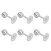 6Pcs Flanged Socket Stainless Steel Curtain Rod Brackets Wardrobe Pole Holder Hardware Fitting(22 AllPass )