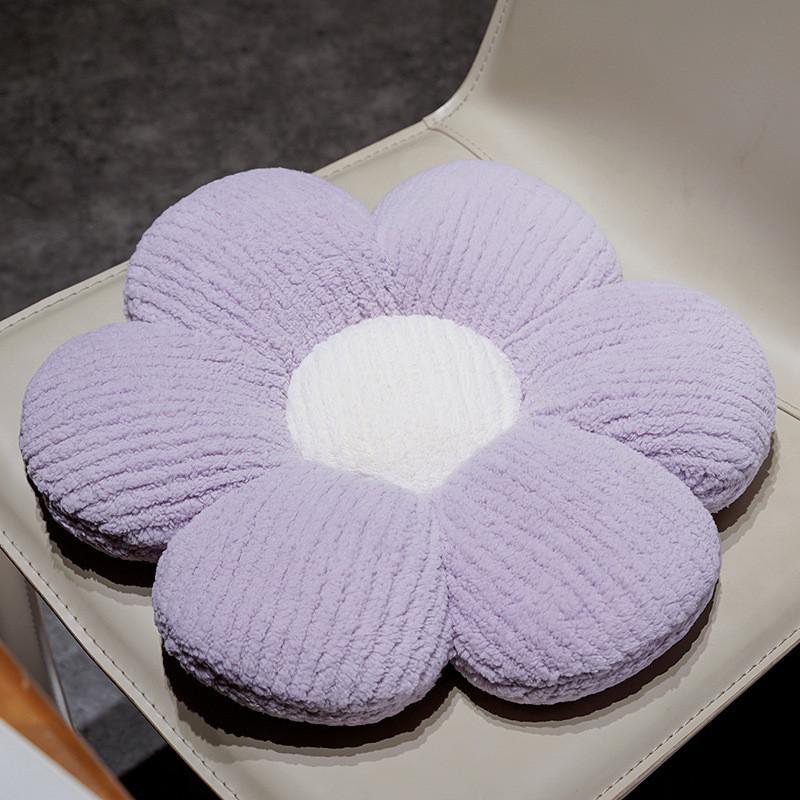 Flower Seat Cushion For Bedroom Home Office Plush Short Pile Pp Cotton Decor