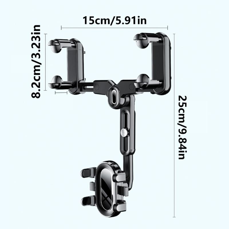 Automotive Cradles Car Phone Holder Adjustable Phone Holder Universal Shockproof Rearview Mirror Mount Clip Type Holder