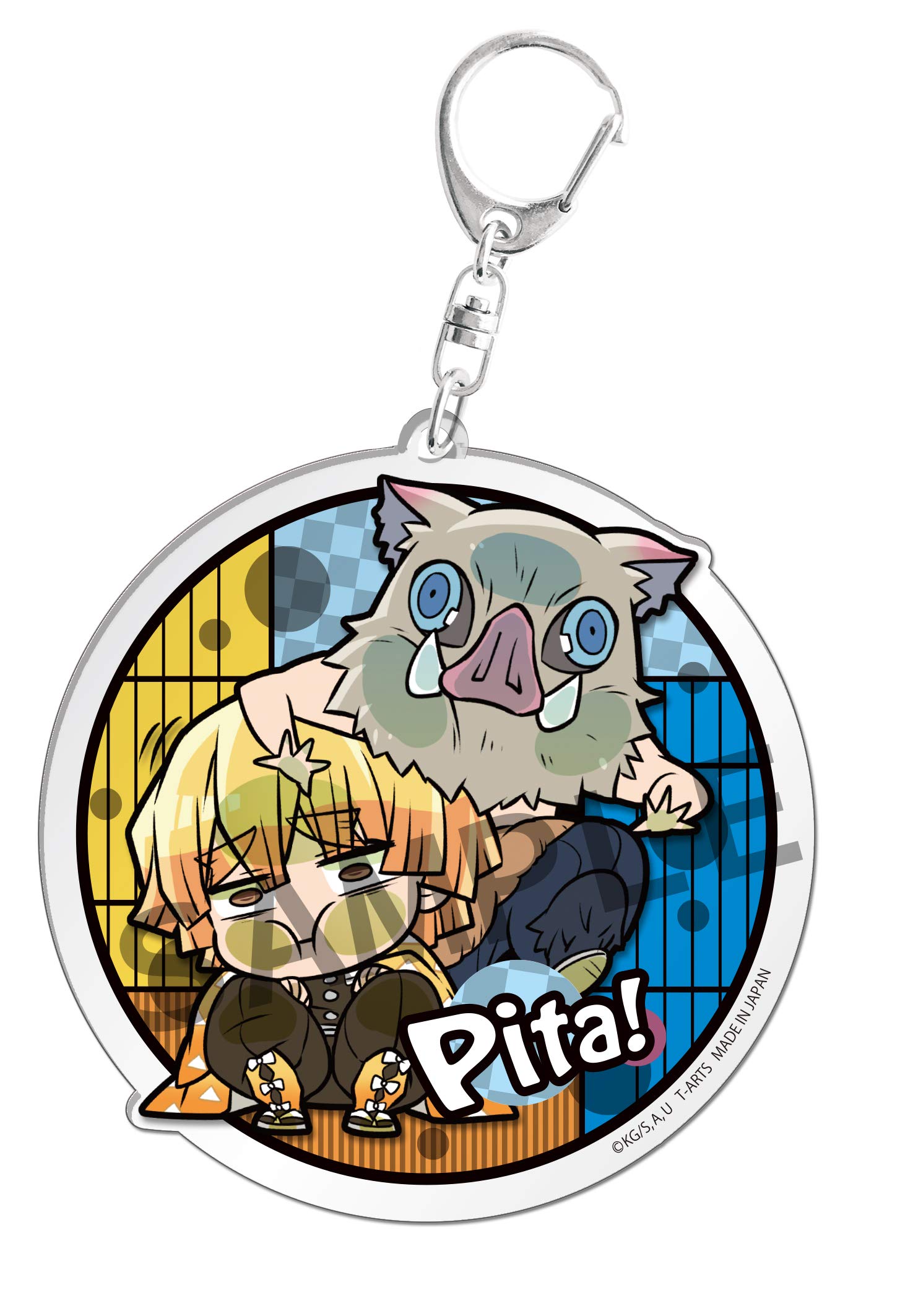 

Takara Tomy Arts Deformed Demon Kimetsu no Yaiba Acrylic Keychain Plus Zenitsu Inosuke Pita! Slayer &