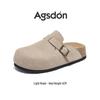 Aogushi Deng Women's Soft Sole Slip-On Mules - Autumn 2026 Closed Toe, Thick Sole, Outdoor Half Slippers