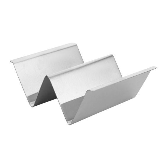 Edelstahl Taco Tortilla Halter Ständer 2/3/4 Schlitze Burrito Rack für Küche Robuster Pfannkuchen Ausstellungsständer Platzsparendes Taco Serviergestell