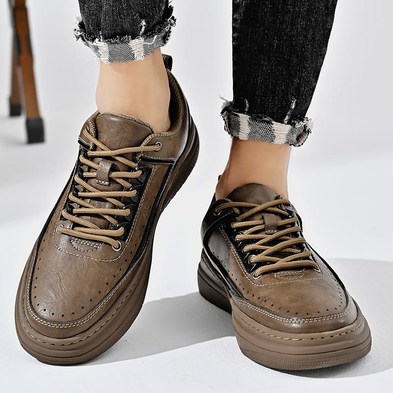 Fashion Men's Leather Shoes Casual Shoes Sneakers
