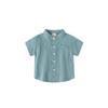 Half Sleeve Summer Boys' Stand Collar Cotton Tops Shirt