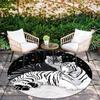 Tiger pattern round rug,Carpet Rug for Living Room Bedroom Playroom ,Non-slip Floor Mat,Holiday Gifts and Birthday Gifts.