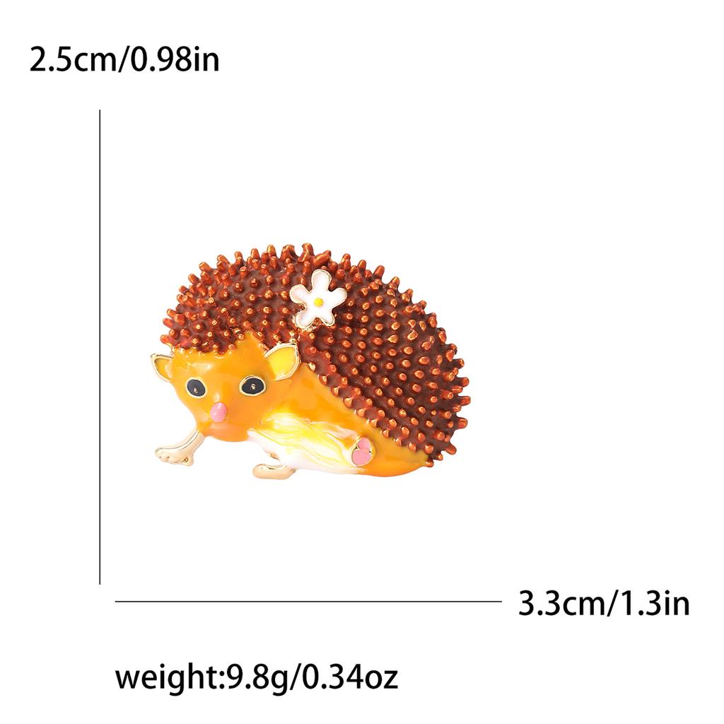 Enamel Hedgehog Brooches for Women Unisex Small Animal Pins Banquet Party Backpack Gifts Jewelry Accessories