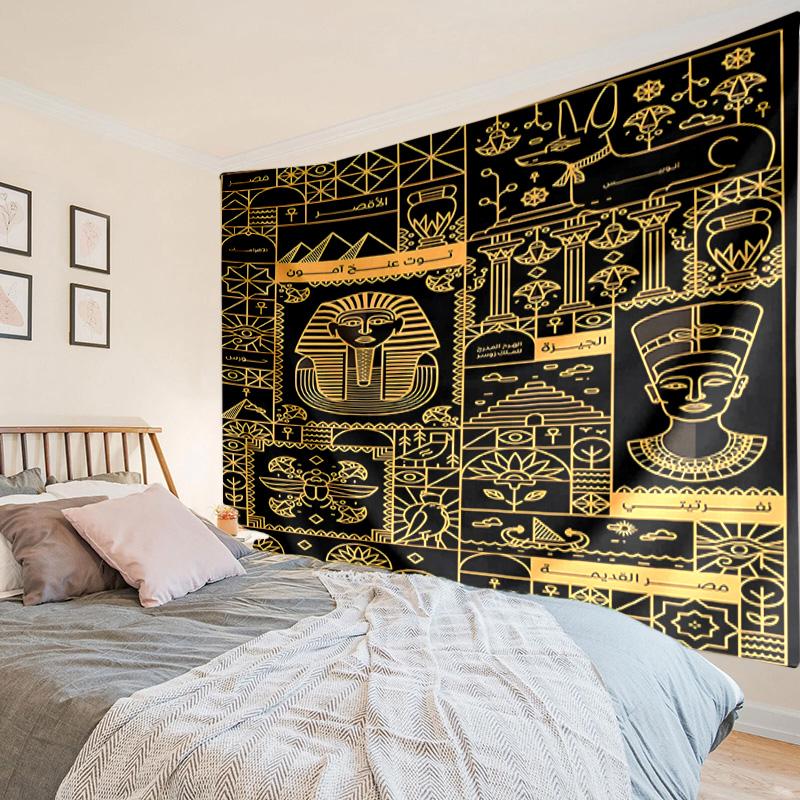Ancient Egyptian Hieroglyphics Tapestry Room Decoration Wall Hanging for Living Room Bedroom, dormitory, Birthday and Christmas gifts