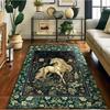 Magisches Einhorn Pflanze Floral Teppich Teppiche für Wohnzimmer Schlafzimmer Bettseite Weicher Teppich Lounge Rutschfeste Bodenmatte Küche Eingang Fußmatte
