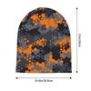 Orange Camouflage Camo Abstract Art Beanie Hat Warm Bonnet Cap Knit Hat Headwear Vintage Street Skullies Beanies for Women Men
