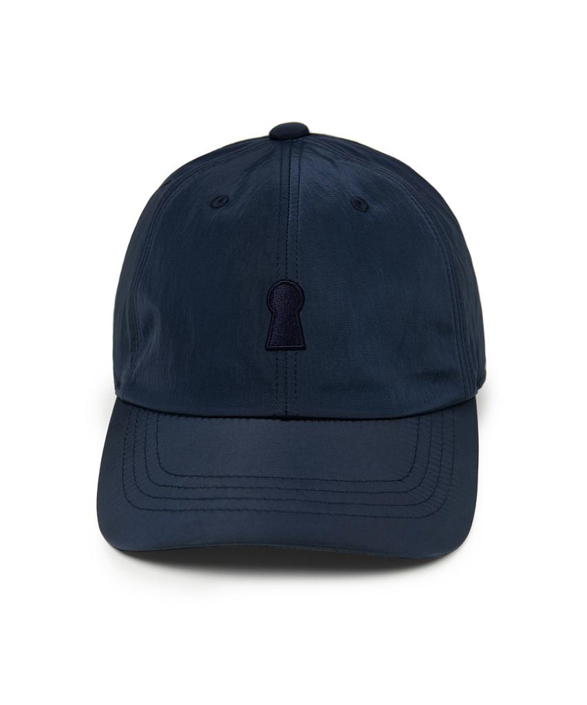 Sekeonmonollogeu Keyhole Logo Nylon Ball Cap Navy Seac003Navy