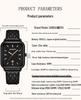 Sanda Quartz Retro Square Watch: Simple Bar Index, Calendar, Waterproof, Business Casual, Unisex Strap