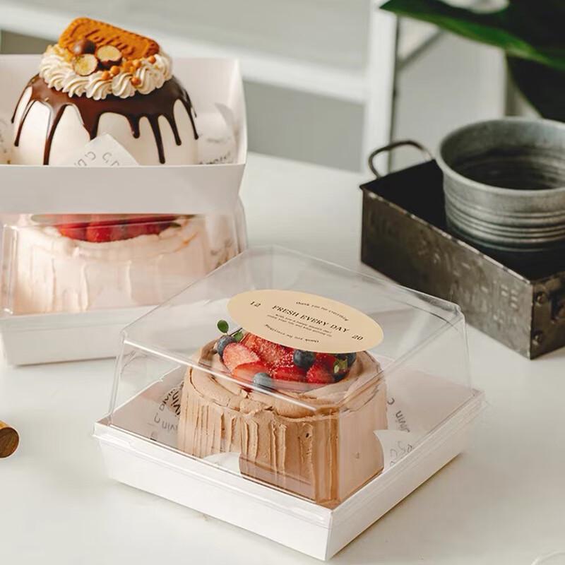 Прозрачные пластиковые коробки для тортов и десертов с крышками