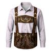 Herren Oktoberfest 3D-Druck Locker geschnitten Langarmhemd Button-Down-Kragen Vintage Freizeithemd Geeignet für Frühling Herbst Outdoor Festival Party