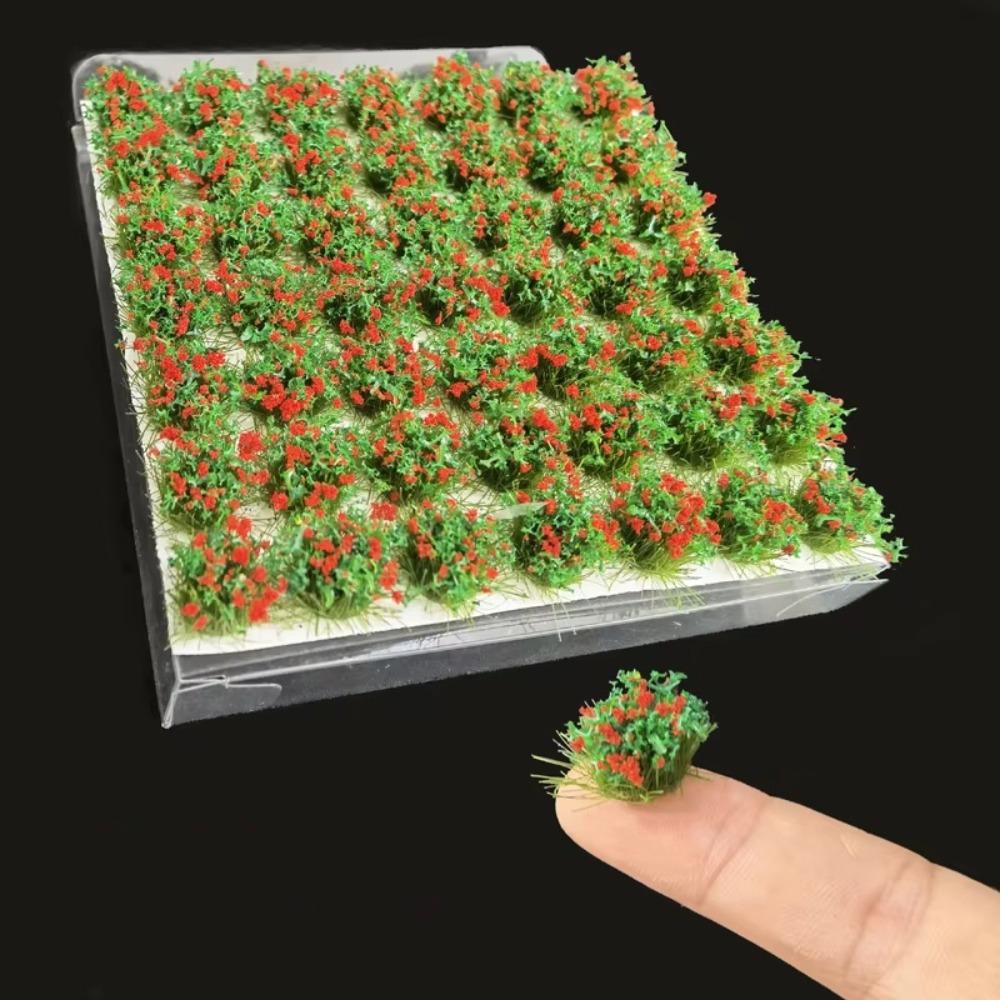 

DIY Building Miniature Flower Cluster Railway Train Flower Grass Model Sand Table Red Green
