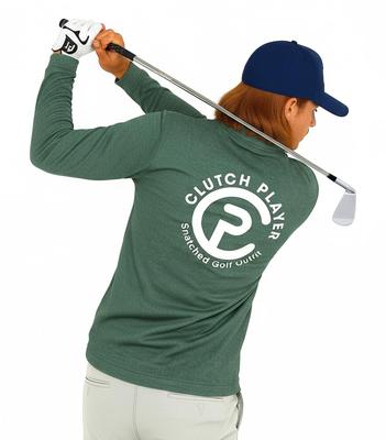 Clutch Player Golf Apparel for High CP Sleeve Fleece Long Round Mock Comocome Men's Fall/Winter, Neck, Logo, Lining, Sleeves, Stretch, Stylish, Neck,