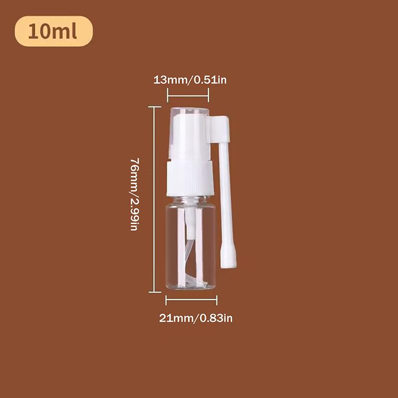

1Pcs Container 10-120Ml White Empty Plastic Nasal Spray Bottles Pump Sprayer Mist Nose Refillable Bottling Rotation Atomizer 10ml