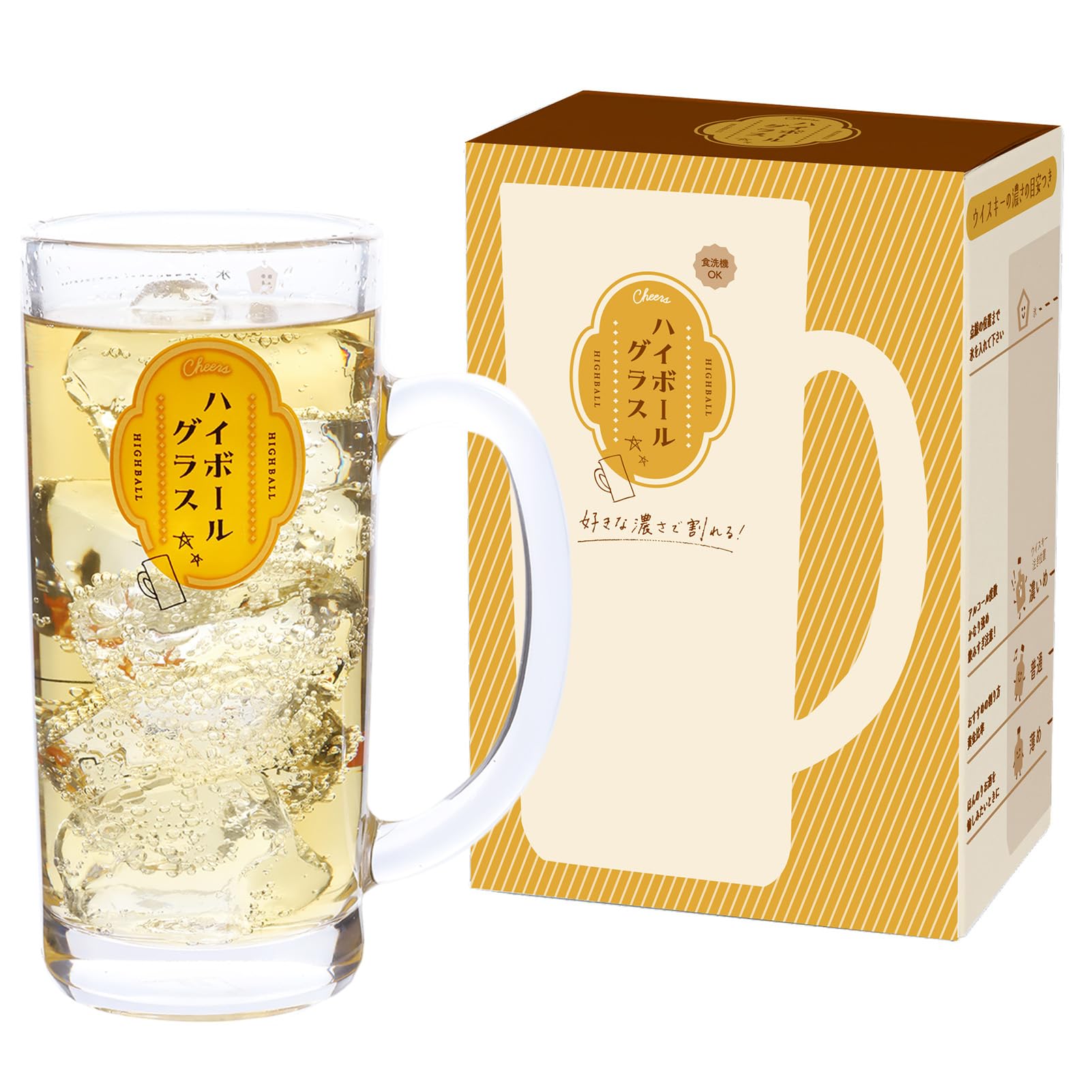 

Toyo Sasaki Glass Highball Glass Mug with Guide 435ml Set of 24 Made in Japan Dishwasher Safe with Graduation Whiskey Glass Glass Cup Gift Present