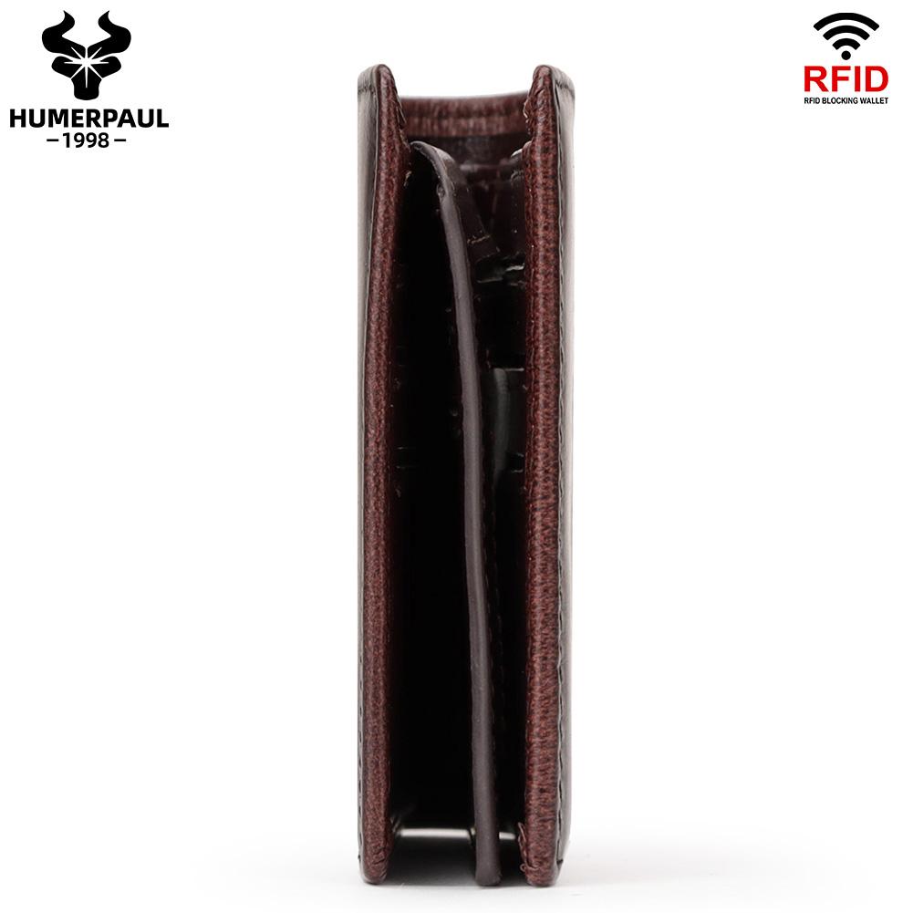 HUMERPAUL Men Wallet Leather Wallet Slim Card Case