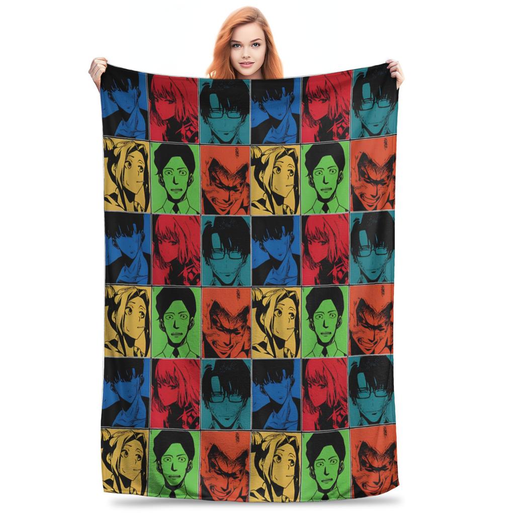 Solo S-ung Jin-woo Leveling Blankets Anime Solo Leveling Plush Vintage Breathable Throw Blankets for Home Winter