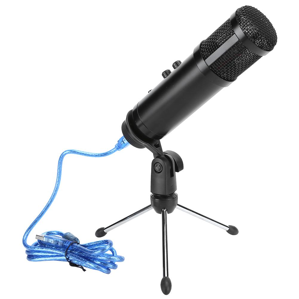 Professional Capacitance USB Microphone Recording Mini Portable MIC Set Plug and Play