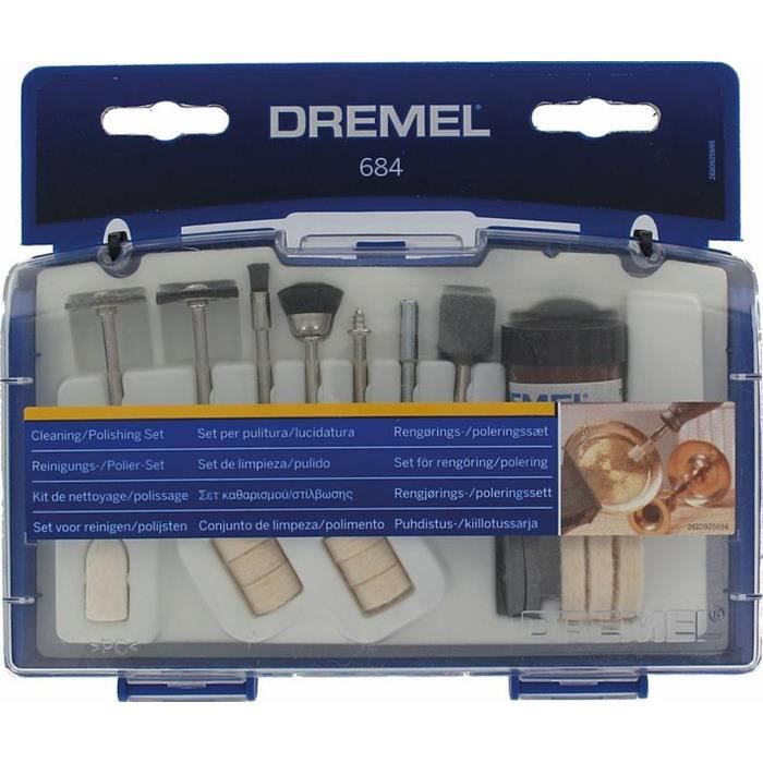 Cutie cu 20 accesorii DREMEL 684 (Set de curățare și lustruire pentru unelte multifuncționale)