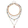 Bohemian Multi-layered Beaded Necklace Colorful Boho Beaded Necklace for Women Ethnic Jewelry Accessories