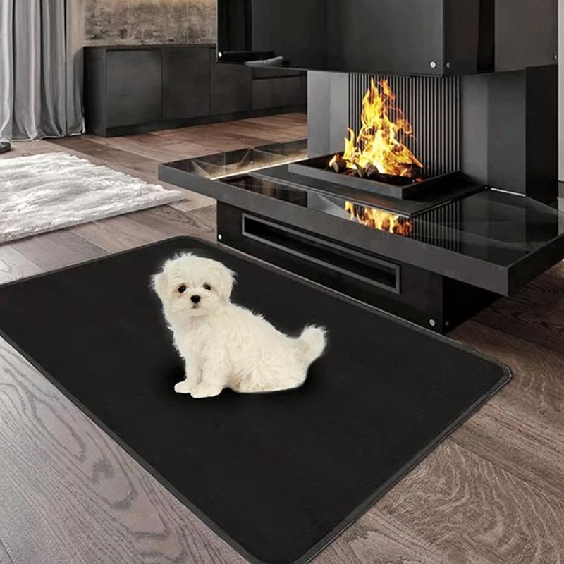 BBQ Fire Blanket Camping Fireproof Cloth Fire Pit Mat Picnic BBQ Pad High-Temperature Anti-Scalds Flame Retardant Rugs