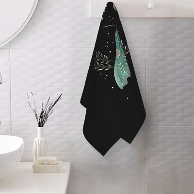 Luna and Moth Soft Face Towel Quick Dry Pool Bath Cotton Towels Absorbent