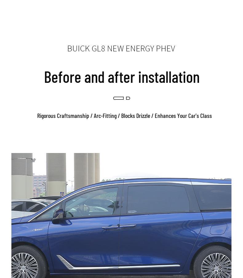 Window Rain Guards for 2024-2025 Buick GL8 Avantgarde PHEV/ES.
