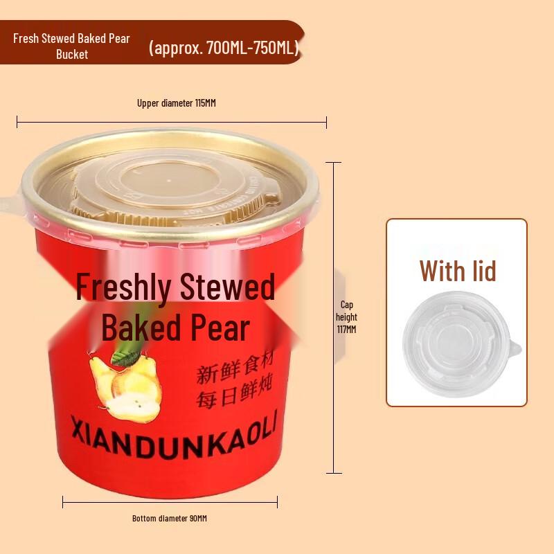 Disposable Roasted Pear & Soup Takeaway Cup