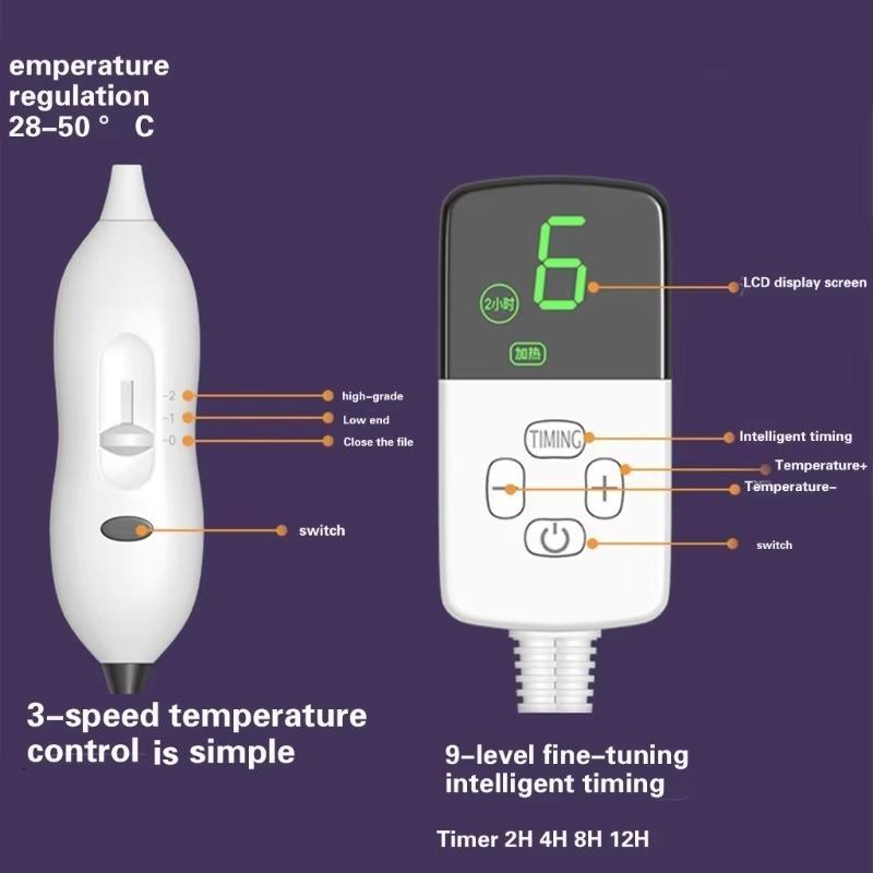 Wasserdichte Haustier-Heizmatte Elektrische Decke Hund Katze Winterwärmer Pad Einstellbare Temperatur mit Digitalanzeige Hundematratze