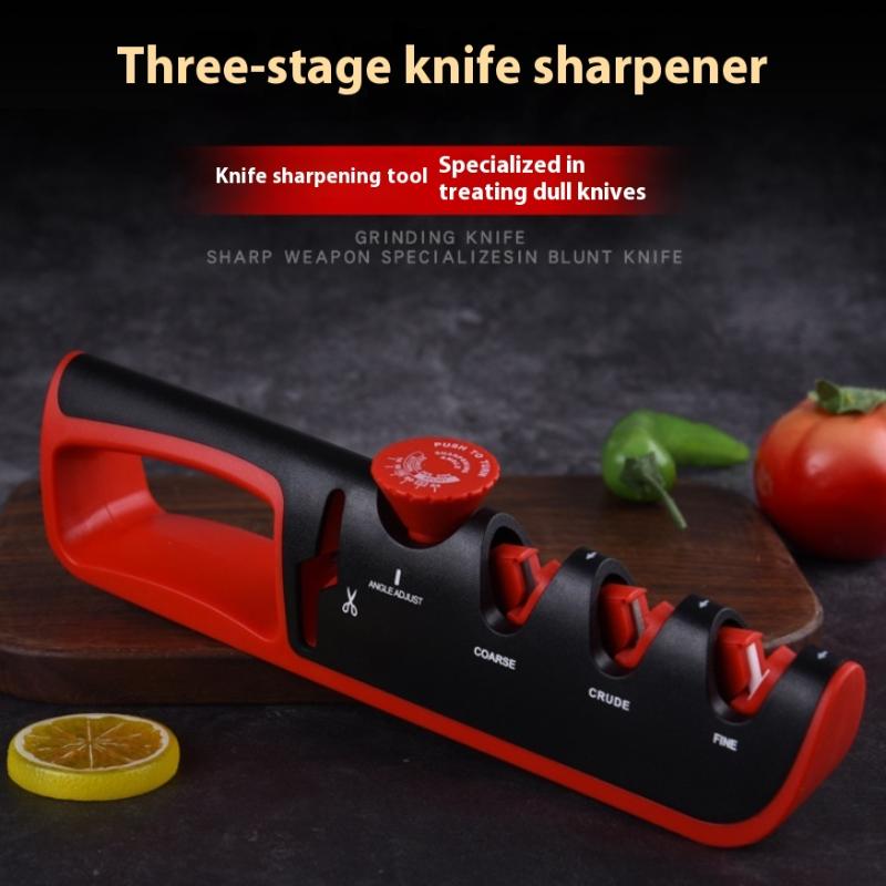 4-in-1 Knife Sharpener Professional Kitchen Grinding Machine Scissors Knives Grinder Whetstone Tool Adjustable Angle