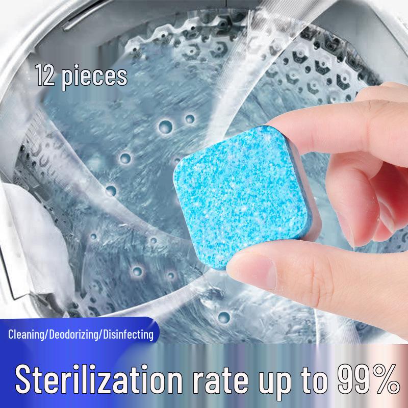 

Шипучие таблетки для очистки стиральной машины - Стерилизуют, дезинфицируют и удаляют накипь в полностью автоматических барабанных машинах 2 Boxes (12 Tablets each)