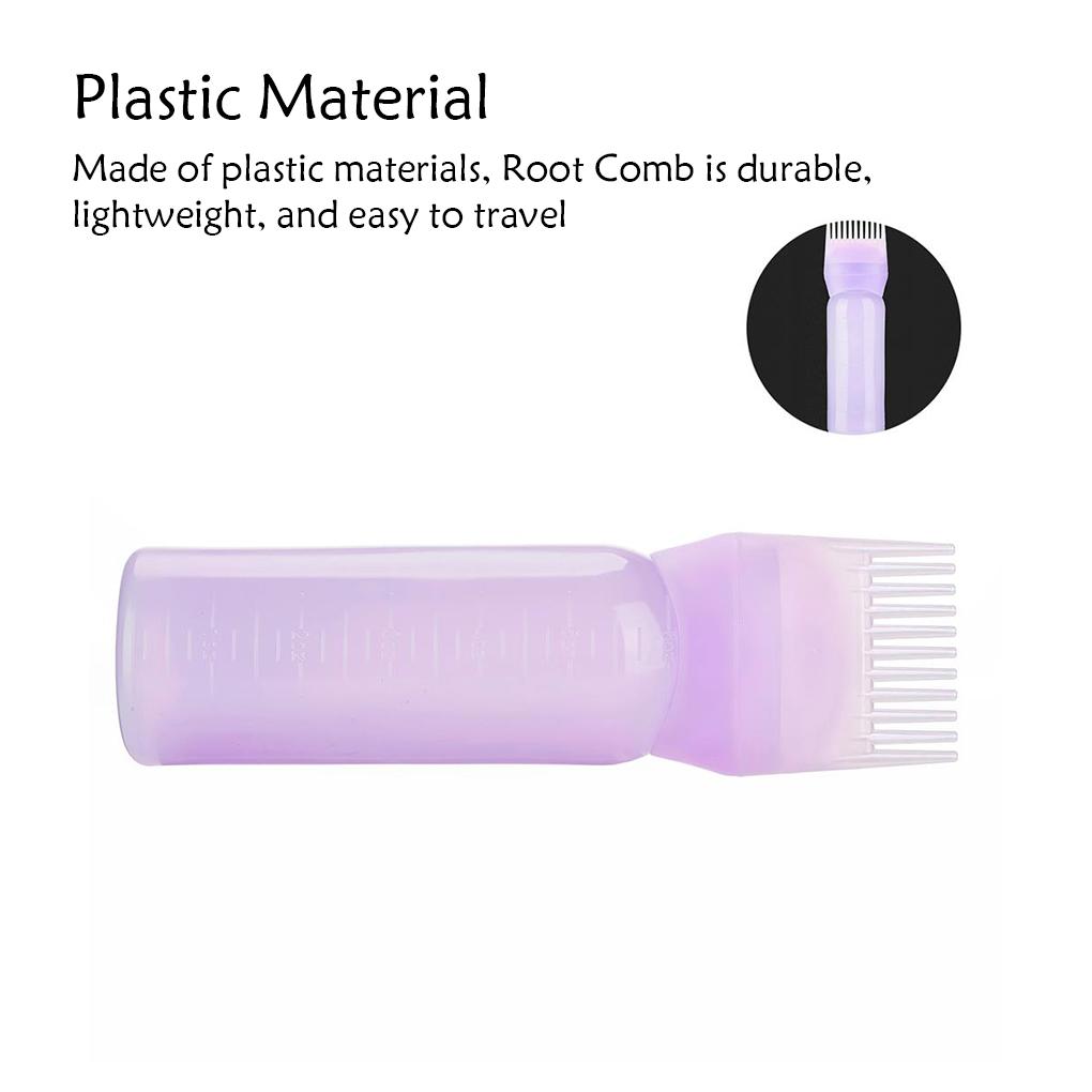 Root Comb Applicator Bottle with Graduated Scale Reliable Hairstyling Tool Scalp Coloring Dyeing Supplies for Home Salon