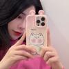 Cute Three-dimensional Ear Slider Quicksand Cat Suitable for iPhone 16 Mobile Phone Case iPhone15promax Protective Case